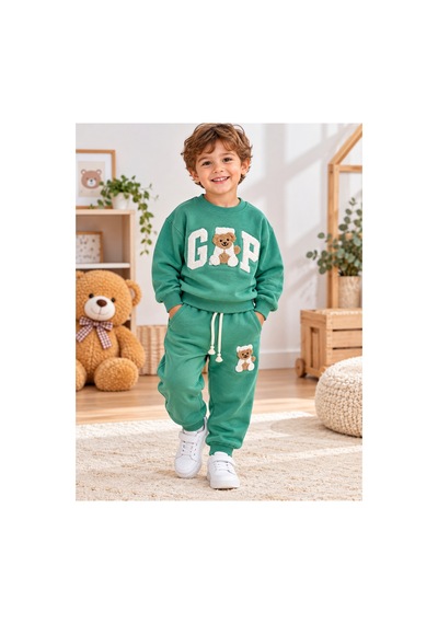 Uğur Bebe Yeşil Renk %100 Pamuk 3 İplik Şardonsuz Erkek Bebek &çocuk Eşofman Takımı Cepli Beli Bağcık Ayarlamalı Ayıcık Desenli Yeşil Yeşil Uğur Bebe Yeşil Renk %100 Pamuk 3 İplik Şardonsuz Erkek Bebek &çocuk Eşofman Takımı Cepli Beli Bağcık Ayarlamalı Ayıcık Desenli Yeşil Yeşil