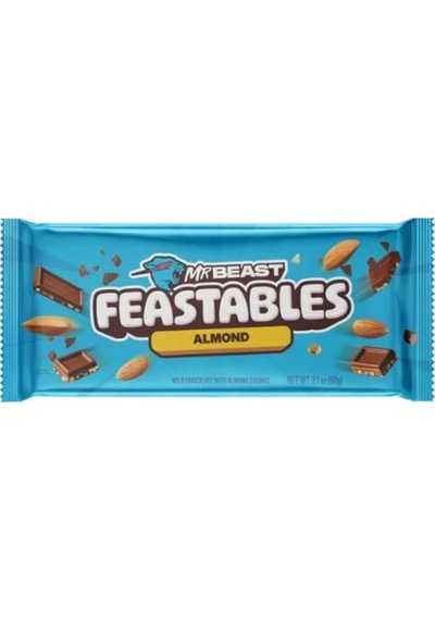 Mr Beast Almond Chocolate With Almond Chunks 60gr