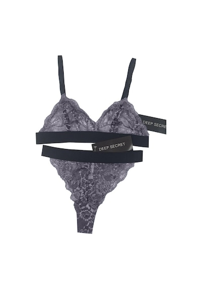 Deep Secret Gri Full Dantel Bralet Takım Ds20095brt 001