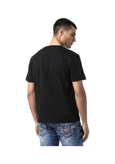 Cipo & Baxx Erkek Basic Bisiklet Yaka Regular Fit Pamuklu Kısa Kollu Tişört Ct823 Siyah
