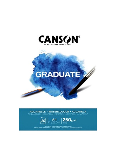 Canson Sulu Boya Bloğu Graduate 20 Syf A4 250 Gr