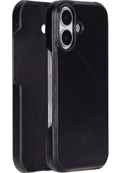 Bloomcase Ultimate Jacket Obsidian Black Apple Uyumlu iPhone 17 6.3" Hakiki Deri Kılıf Siyah