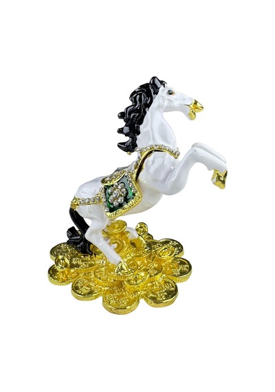 Şahlanan At Biblo 10 10 CM Beyaz Gold Taş Detaylı Şahlanan At Biblo 10 10 CM Beyaz Gold Taş Detaylı