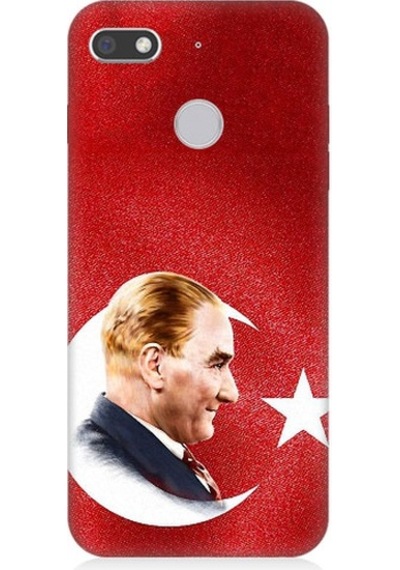 General Mobile Gm 8 Go Uyumlu Bayrak Ve Mustafa Kemal Atatürk Desenli Silikon Kılıf