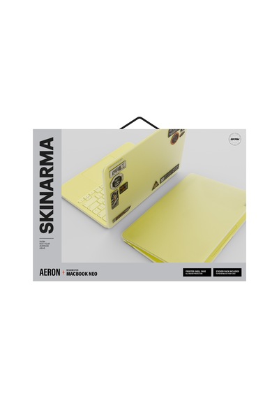 Macbook Neo 13 İnc A3404 Uyumlu Skinarma Aeron Serisi Klipsli Kurulum Özellikli Kapak Şeffaf