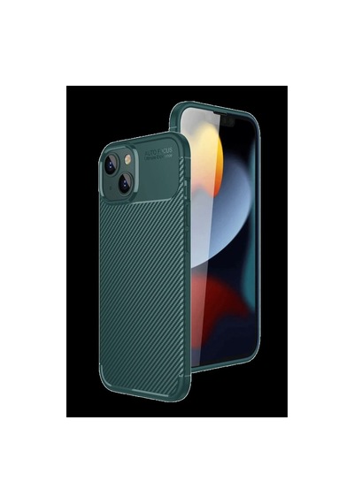 Apple iPhone Uyumlu 15 Kılıf Auto Focus Karbon Kapak - Yeşil