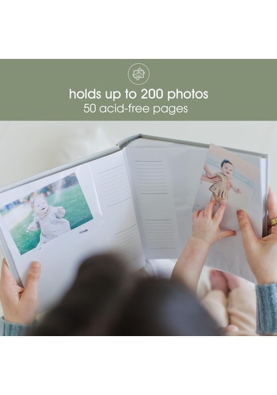 Bebek Fotoğraf Albümü, Yeni Ve Bekleyen Ebeveynler İçin Hatıra Kitabı, Cinsiyetsiz Bebek Aksesuarı, Baby Shower İçin İdeal Hediye, 200 Resim Tutar, Gri Ve Beyaz Puantiyeli