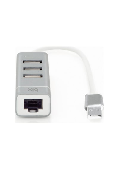 Bix BX03HB USB to Ethernet Dönüştürücü 3 Portlu USB 2.0 Çoklayıcı Adaptör