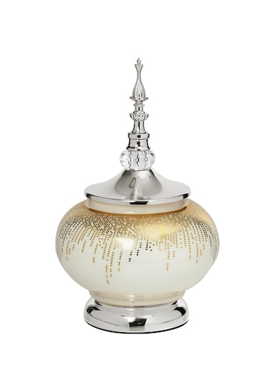 Vitale Sultan Silver Kapaklı Vazo Ak.je0029