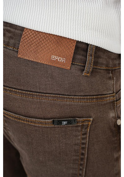 Efor Denim Pnt 126 Moka Jean Pantolon Kahverengi