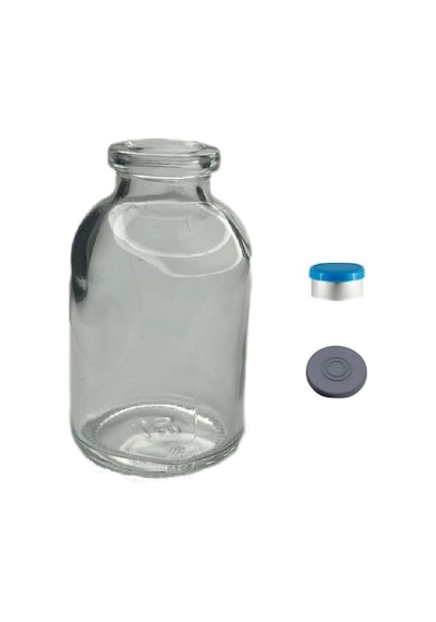 50ml Penisilin Şişesi Aşı Kapak, 24 Adet, Flipoff Kapak, Şeffaf Şişe, Medikal Şişe