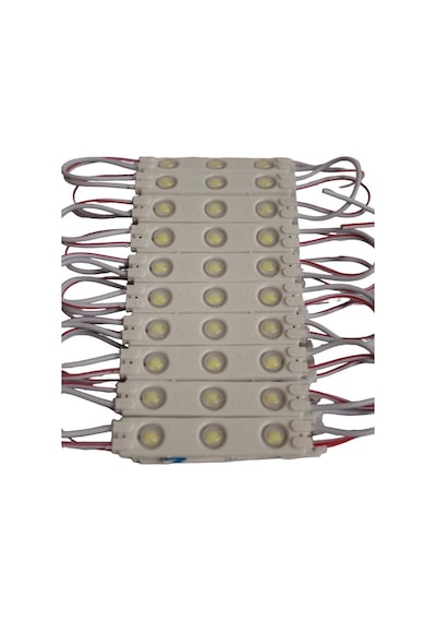 1,2 Watt 3lü Lensli Beyaz Led Modül 2835 Reklamcı Modül 10 Adet