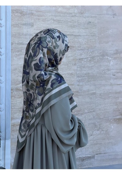 Qalortex Scarf Pamuklu Soft Nazenin Desen Eşarp-mint