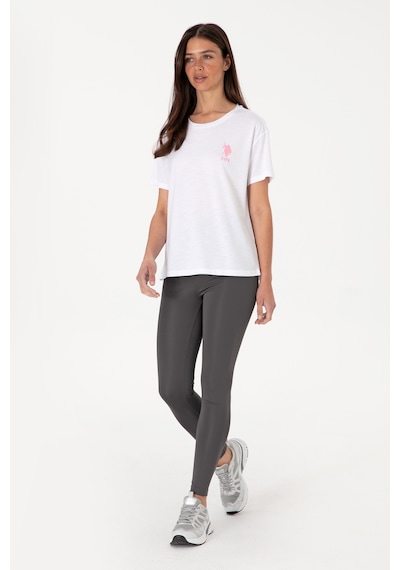 U.S. Polo Assn. Kadın Beyaz Bisiklet Yaka Tişört 50300703-VR013 U.S. Polo Assn. Kadın Beyaz Bisiklet Yaka Tişört 50300703-VR013