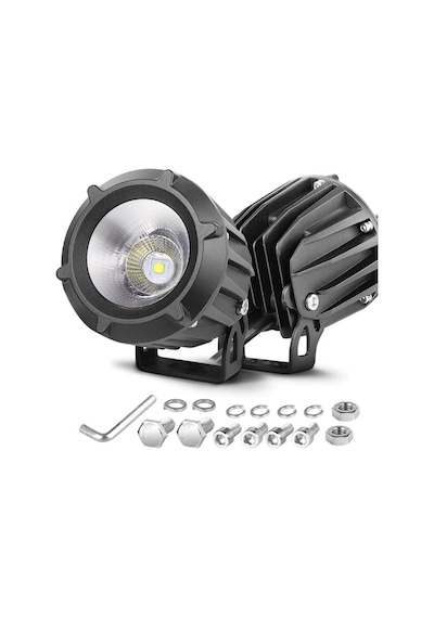 30w Yuvarlak Tek Ledli Sis Farı Off Road Çalışma Tekne Lambası