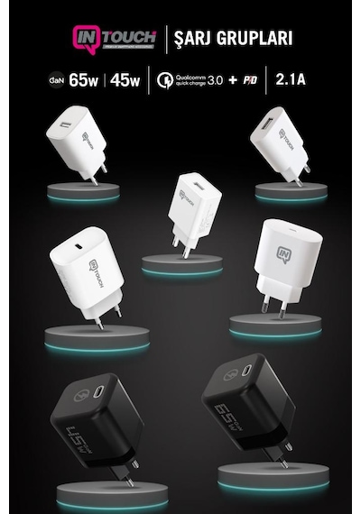 İntouch Android Smarty Mini 2.1 A Usb Şarj Adaptörü Ve Type C Kablo 1 Adet