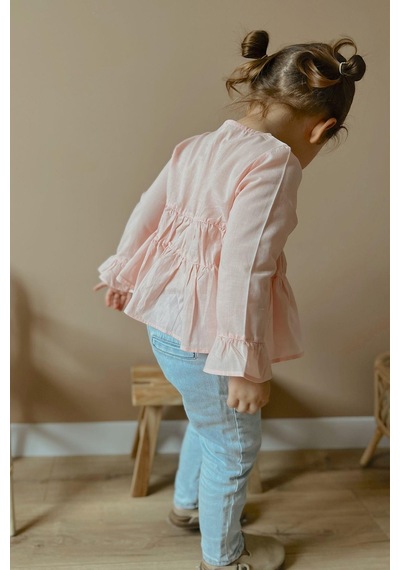 Oliventhekid Pembe Vual Kız Gömlek Pembe Pembe