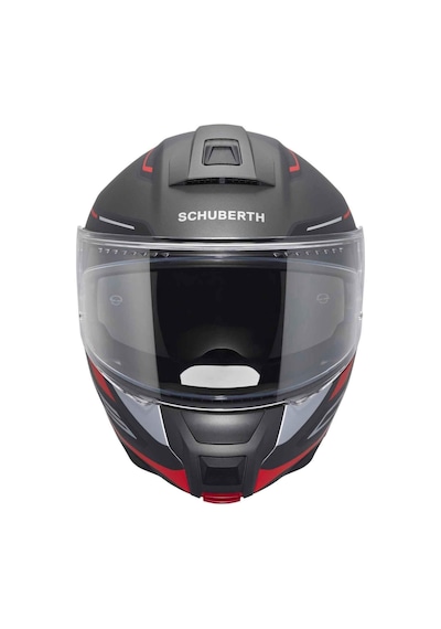 Schubert C5 Omega Antrasit Çene Açılır Motosiklet Kask Antrasit - Kırmızı