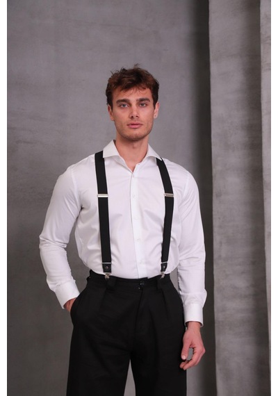 Cottonlab Erkek Siyah Pantolon Askısı