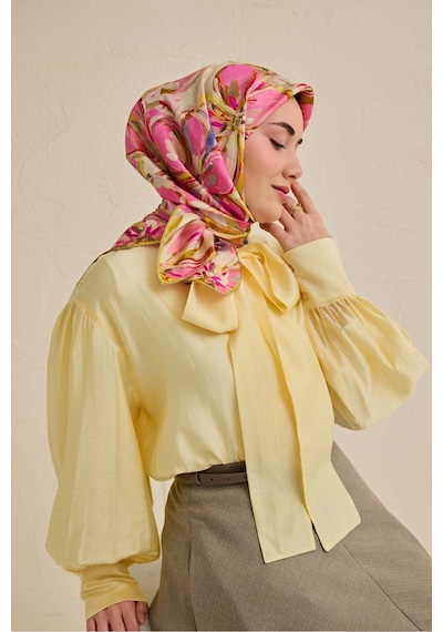 Silk Home Twill İpek Eşarp 11501-18 Pembe