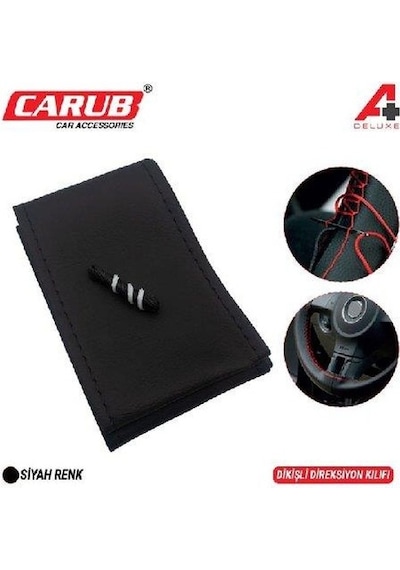 Direksiyon Kılııf İğneli Delüx Siyah Dikişli 38 Cm
