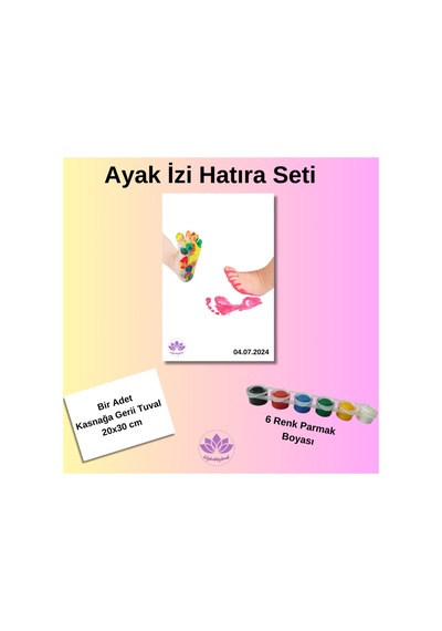Bebek Ayak İzi Hatırası Seti Karışık - 651567360 Bebek Ayak İzi Hatırası Seti Karışık - 651567360
