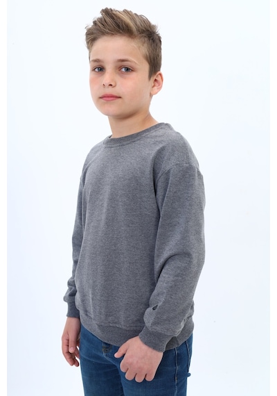 Toontoy Erkek Çocuk Baskılı Sweatshirt Antrasit Melanj