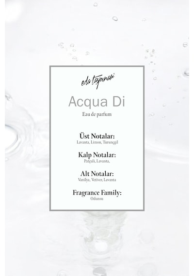 Acqua Di Eau De Parfum Odunsu Parfüm & Ferah Koku 100 Ml Aromatik