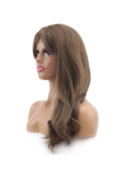 Hafif Daalı Orta Boy Perçemli Fiber Sen Peruk / Küllü Açık Kumral 2466863