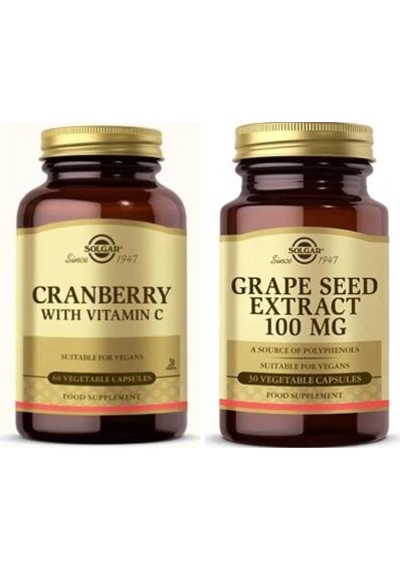 Solgar Cranberry Extract With Vitamin C Grape Seed Extract