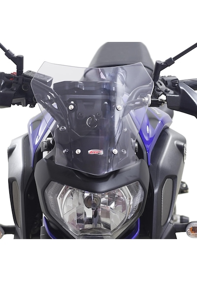 GP Kompozit Yamaha MT-07 2018-2020 Uyumlu Spor Ön Cam Şeffaf 30 cm