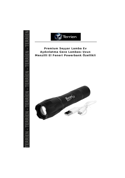 Premium Seyyar Lamba Ev Aydınlatma Gece Lambası Uzun Menzilli El Feneri Powerbank Özellikli Çok Renkli