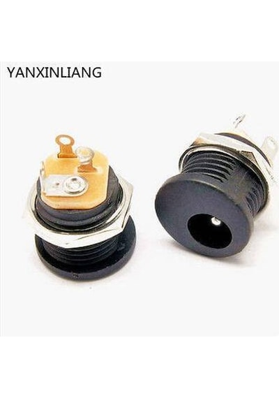 10 Set Dc Power Jak Dişi Adaptör Ucu Soket 2.5Mm Vidalı Somunlu