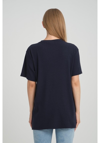 Alexandergardı Bisiklet Yaka Fitilli Comfort Fit T-shirt E24-08301 001