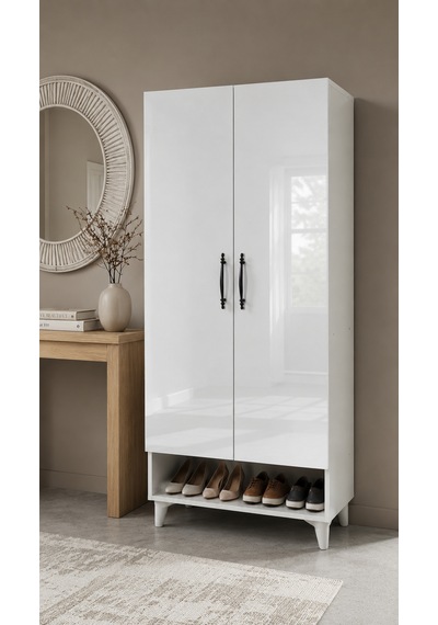 Teknor 24 Çift Kapasiteli Modern Kapaklı Ayakkabılık Dolabı Çok Raflı Geniş Depolama Alanlı Beyaz Ayakkabı Dolabı Teknor 24 Çift Kapasiteli Modern Kapaklı Ayakkabılık Dolabı Çok Raflı Geniş Depolama Alanlı Beyaz Ayakkabı Dolabı