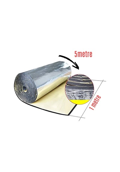 Araç Oto Ses Yalıtımı Alüminyum Folyolu Araç Ses Yalıtım Şiltesi 9mm 100x500cm Bant Marketim