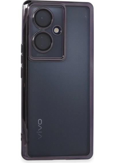 Vivo V29 Lite Kılıf Lensli Silikon - Mor