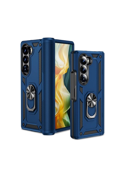 Samsung Uyumlu Galaxy Z Fold 6 Kılıf Zore Vega Kapak Mavi
