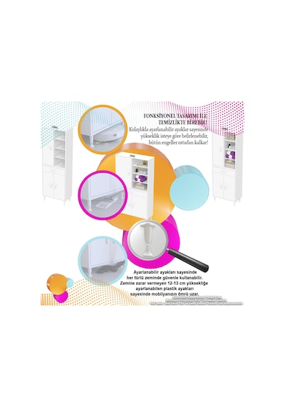 Eliusta Funci Beyaz Renk G:80 Cm Banyo Dolabı 3 Kapaklı 7 Raflı Dolap 80x173x32,5 Cm Boyutlarında Dolap Beyaz Eliusta Funci Beyaz Renk G:80 Cm Banyo Dolabı 3 Kapaklı 7 Raflı Dolap 80x173x32,5 Cm Boyutlarında Dolap Beyaz