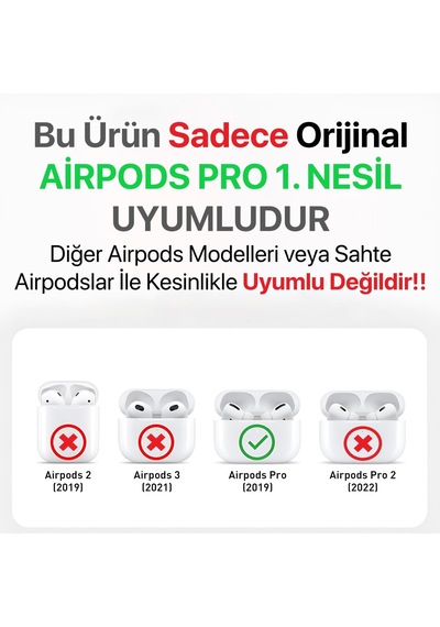 Airpods Pro 1.nesil İçin Fiber Karbon Görünümlü Airpods Pro 1 Silikon Kılıf Siyah