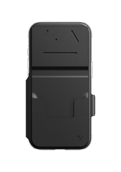 İphone 18 Pro Max Kılıf M-safe Özellikli Amazingthing Titan Lens Flip Serisi Kartlıklı Kapak Siyah
