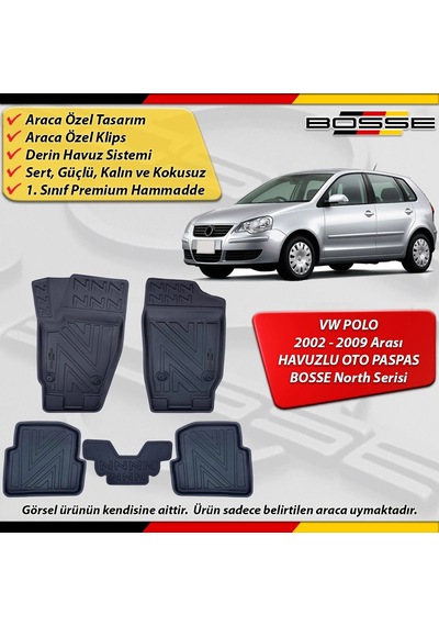 Vw Polo Paspas Araca Özel 2002-2009 Derin Havuzlu North Serisi
