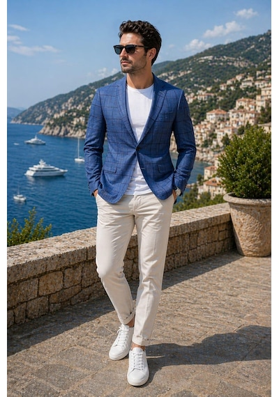 Alexandergardi Alexandergardı Slim Fit Ceket Mavi