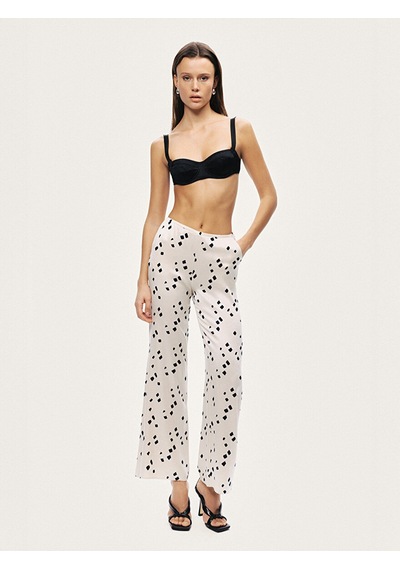 Nocturne Desenli Geniş Paça Pantolon N26yn3475 Varyant