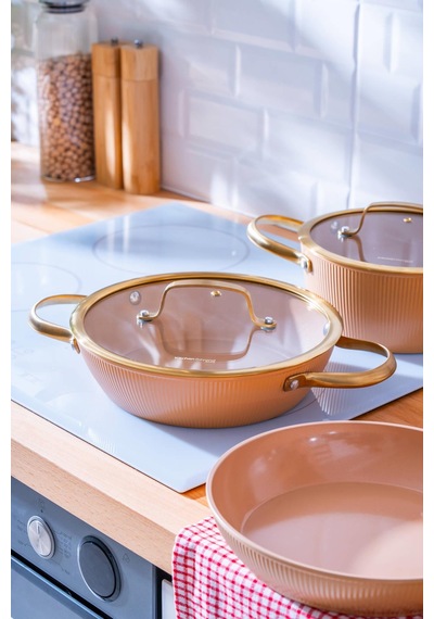 Acar Ultimate Pro 5 Parça Tencere Seti - Rose Gold