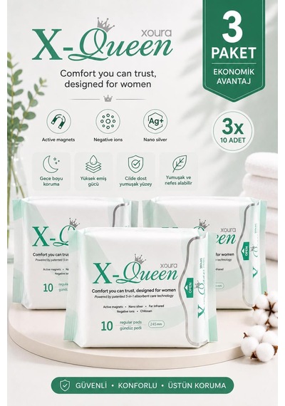 Xaura Global X-queen Gündüz Pedi 10'lu 3 Adet