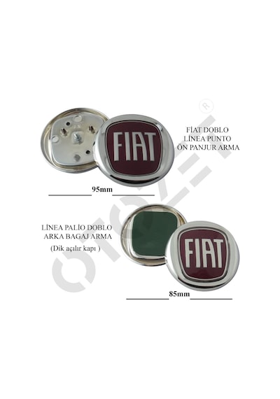 Linea Doblo Ön Ve Arka Bagaj Arma Takimi 95Mm/85Mm 500019224