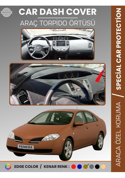 Nissan Primera P12 2001-2004 Torpido Örtüsü Premium Kalite Torpido Koruma Araca Özel Uv Koruma - 225 Stiloto