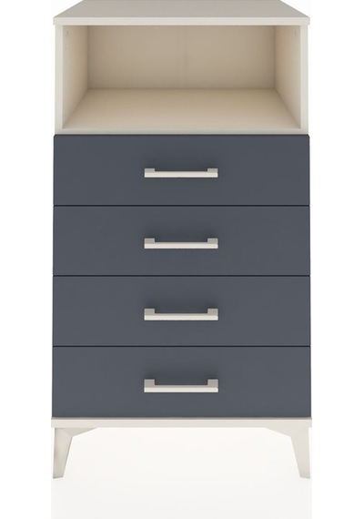 Hyperion Komodin Tek Raflı 4 Çekmeceli 60x44x106 Aytaşı-antrasit Aytaşı