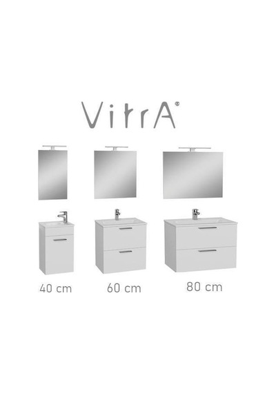VitrA Mia Set 60 Cm Banyo Dolabı Lavabo Dolabı 75021 Çok Renkli